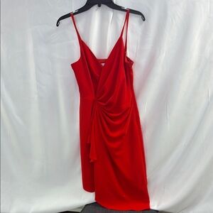 Trina Turk Vibrant Red/Orange Asymmetrical Dress Size 4